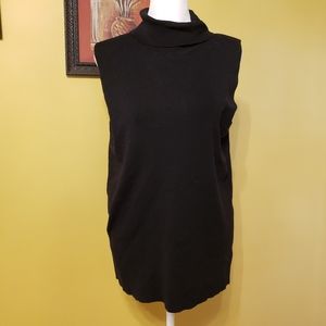 Talbots black Sleeveless turtleneck sweater Size M